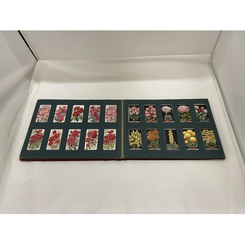 451 - A VINTAGE WILL'S CIGARETTE CARD ALBUM FULL OF FLORAL CARDS