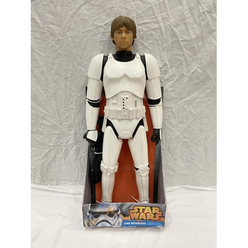 464 - A LARGE BOXED STAR WARS LUKE SKYWALKER FIGURE HEIGHT 79CM