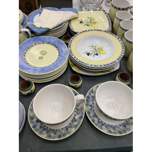 488 - A LARGE QUANTITY OF ROYAL DOULTON 'CARMINA' CHINA TO INCLUDE DINNER AND SIDE PLATES, CUPS, SAUCERS, ... 