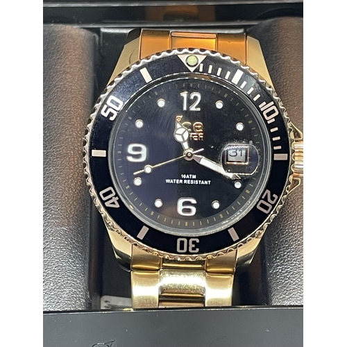 525 - AN ICE WRISTWATCH IN A PRESENTATION BOX SEEN WORKING BUT NO WARRANTY