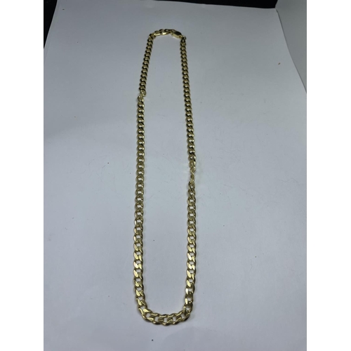 540 - A MARKED SILVER GILT NECKLACE LENGTH 20 INCHES