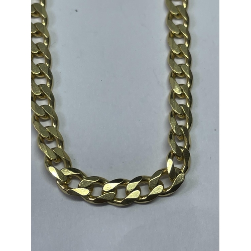 540 - A MARKED SILVER GILT NECKLACE LENGTH 20 INCHES