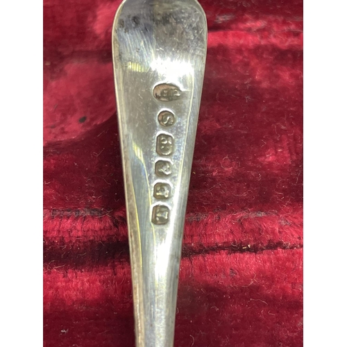 550 - A BOXED SET OF TWO SILVER PLATED SPOONS