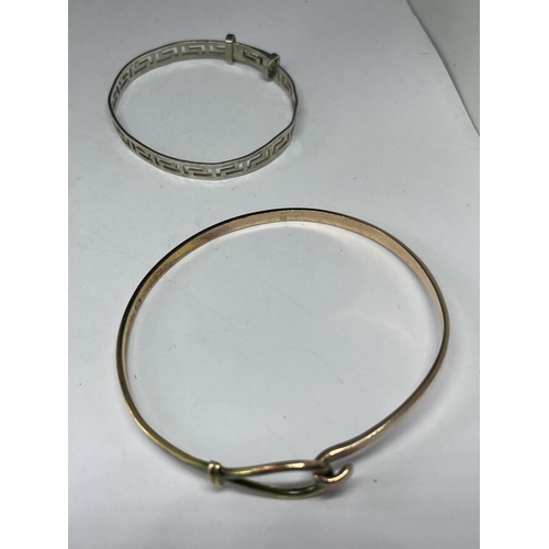 560 - FOUR VARIOUS MARKED SILVER BANGLES