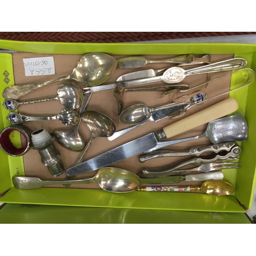 266A - A LARGE COLLECTION OF VINTAGE FLATWARE MOSTLY STAINLESS STEEL AND SILVERPLATED