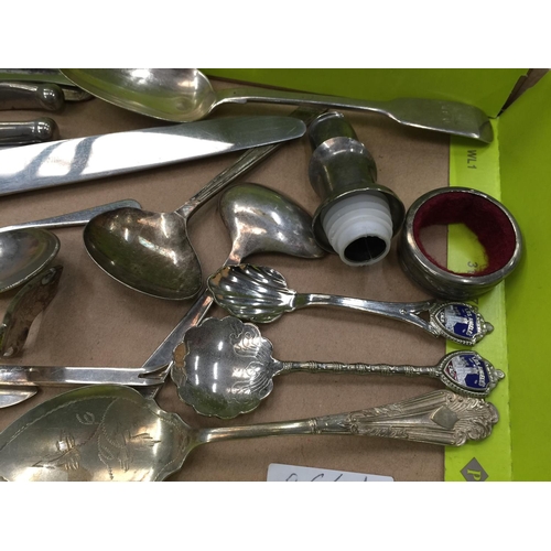 266A - A LARGE COLLECTION OF VINTAGE FLATWARE MOSTLY STAINLESS STEEL AND SILVERPLATED