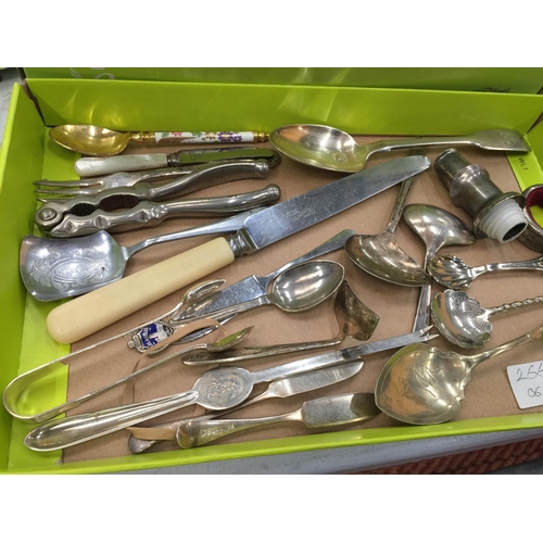 266A - A LARGE COLLECTION OF VINTAGE FLATWARE MOSTLY STAINLESS STEEL AND SILVERPLATED