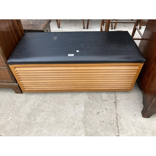 2450 - A MODERN BLANKET CHEST WITH LOUVRED FRONT