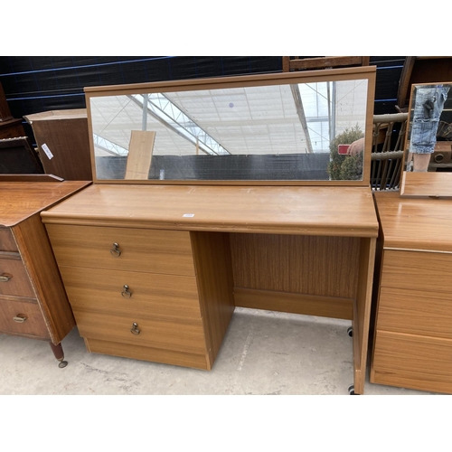 2455 - A RETRO TEAK EFFECT DRESSING TABLE 47