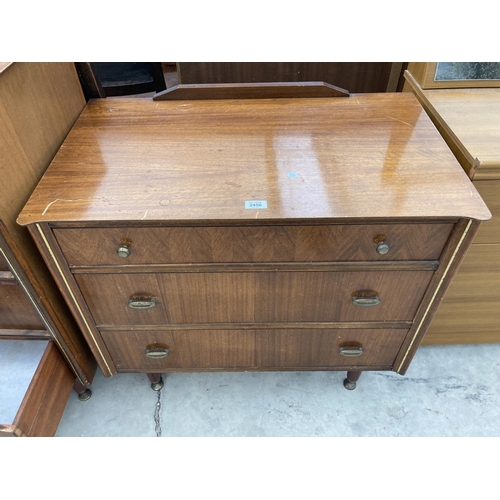 2456 - AN AUSTIN SUITE CHEST OF THREE DRAWERS 31.5