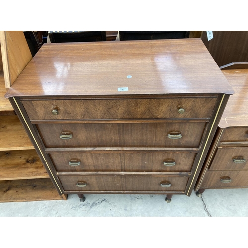 2457 - AN AUSTIN SUITE CHEST OF FOUR DRAWERS 31.5