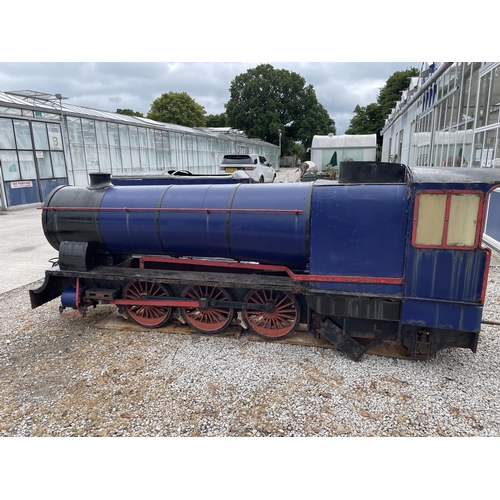 301 - A RAILWAY LOCOMOTIVE AND TENDER - BLUE PACIFIC, WITH CAST ALLOY NAME PLATES - 15 INCH GAUGE, FOR RES... 