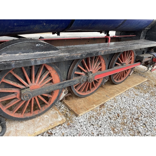 301 - A RAILWAY LOCOMOTIVE AND TENDER - BLUE PACIFIC, WITH CAST ALLOY NAME PLATES - 15 INCH GAUGE, FOR RES... 