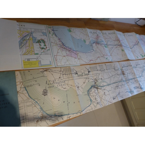 304 - A PORT OF MANCHESTER PLAN OF THE MANCHESTER SHIP CANAL BY GEORGE FALKNER AND SONS AND A FURTHER PLAN... 