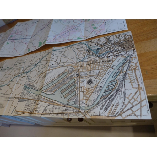 304 - A PORT OF MANCHESTER PLAN OF THE MANCHESTER SHIP CANAL BY GEORGE FALKNER AND SONS AND A FURTHER PLAN... 