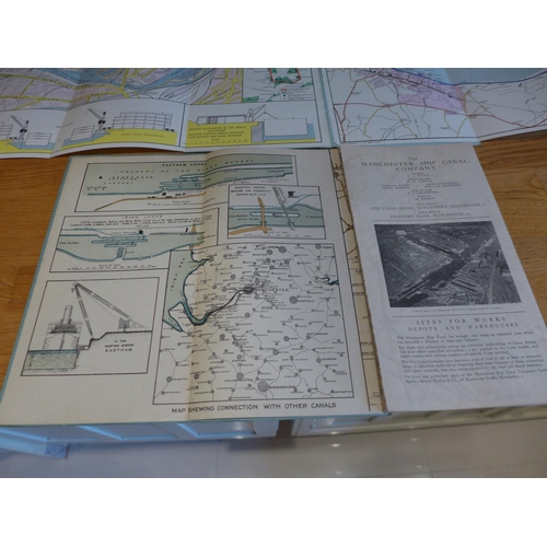 304 - A PORT OF MANCHESTER PLAN OF THE MANCHESTER SHIP CANAL BY GEORGE FALKNER AND SONS AND A FURTHER PLAN... 