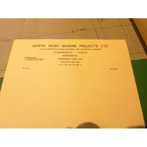 318 - A LARGE QUANTITY OF SHIP BUILDING PLANS MOSTLY RELATING TO THE CONSTRUCTION OF ROYAL NAVY TENDERS CI... 