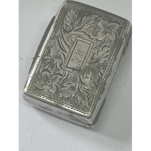 546 - A VICTORIAN HALLMARKED SILVER VINAIGRETTE A/F