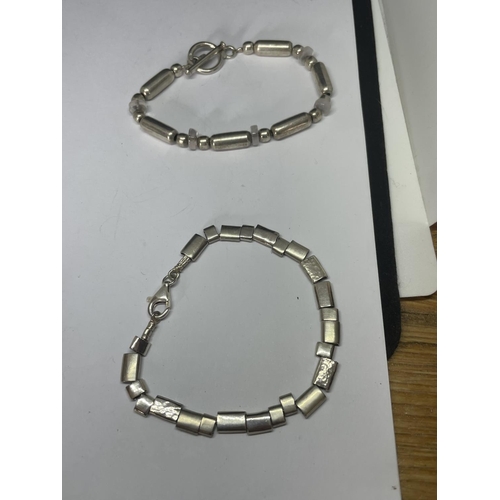 568 - FOUR MARKED SILVER BRACELETS