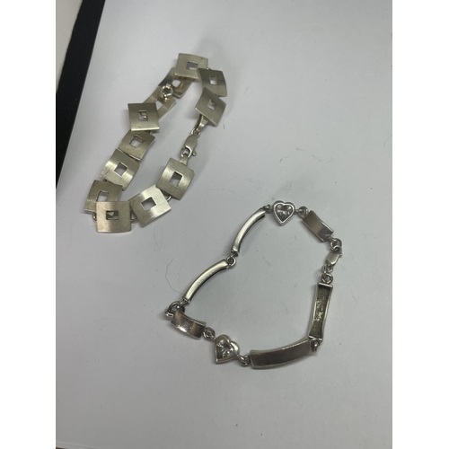 568 - FOUR MARKED SILVER BRACELETS