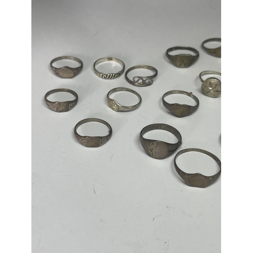 584 - TWENTY MARKED SILVER RINGS