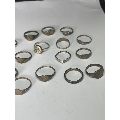 584 - TWENTY MARKED SILVER RINGS