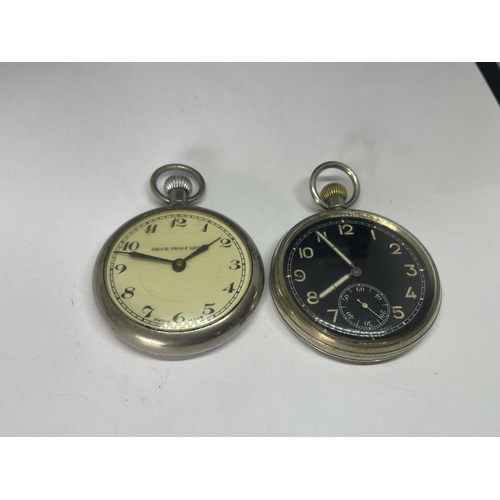 587 - TWO POCKET WATCHES SEEN WORKING BUT NO WARRANTY