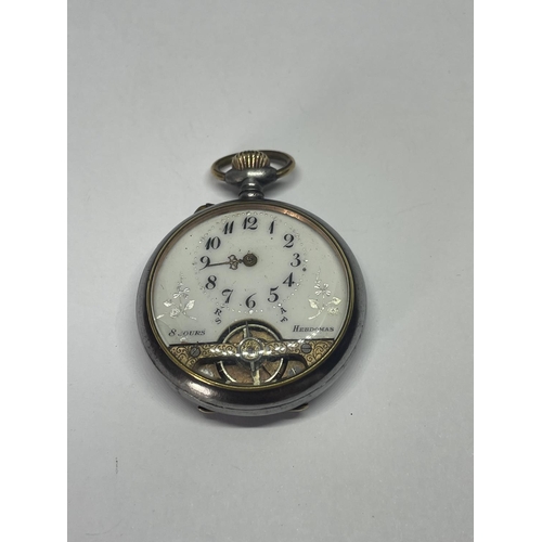 608 - A POCKET WATCH WITH VISUAL ESCAPEMENT