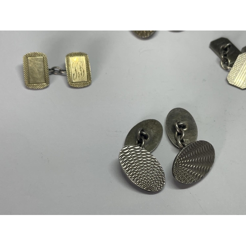 611 - VARIOUS MARKED SILVER CUFF LINKS