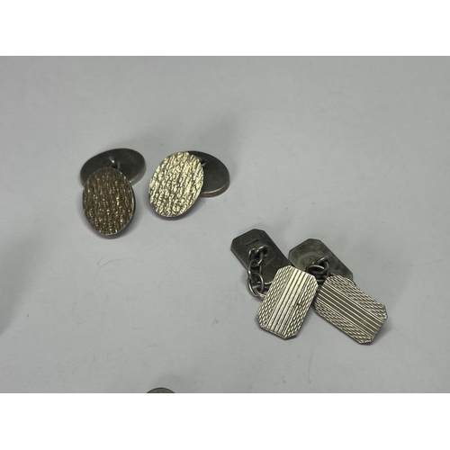 611 - VARIOUS MARKED SILVER CUFF LINKS