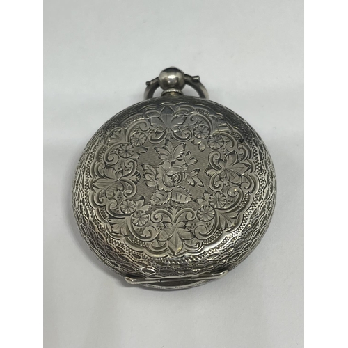 622 - A SILVER FOB WATCH