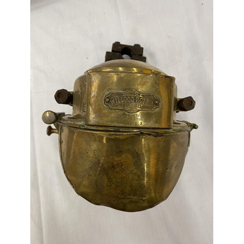 12 - A WILLOCO-BOTTIN BRUXELLES BREVETE PATENT NO 21048/19 BRASS PRE WW1 HEADLAMP