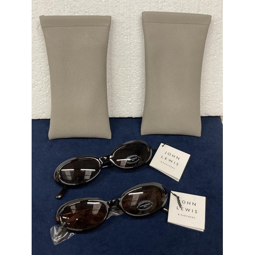 642 - TWO PAIRS OF AS NEW JOHN LEWIS LADIES SUNGLASSES