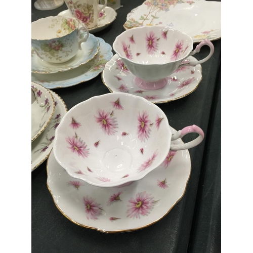 67 - A COLLECTION OF VINTAGE CHINA TEAWARE TO INCLUDE PRINCESS ANNE TRIOS, WELLINGTON CHINA, ETC