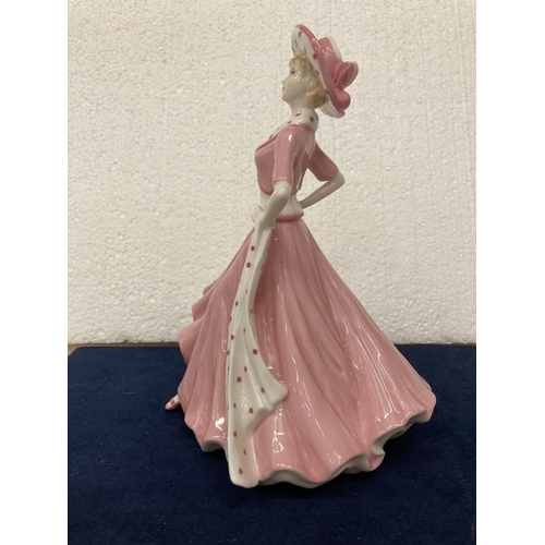 719 - A BONE CHINA COALPORT LADY FIGURINE HAND DECORATED AND MODELLED BY JACK GLYNN 