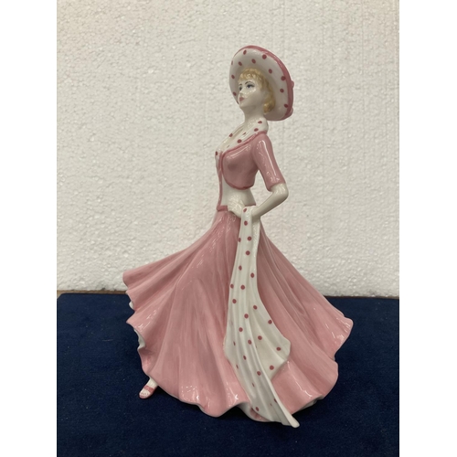 719 - A BONE CHINA COALPORT LADY FIGURINE HAND DECORATED AND MODELLED BY JACK GLYNN 