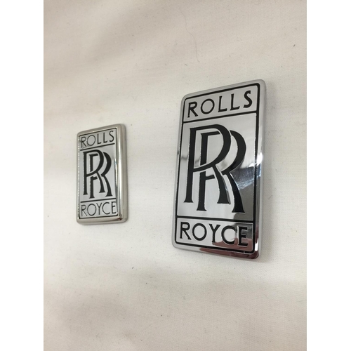 74 - TWO ROLLS ROYCE CAR BADGES