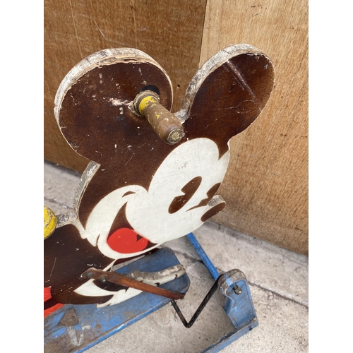 1208 - A VINTAGE 1940'S TRIANG MICKEY MOUSE ROCKING CHAIR