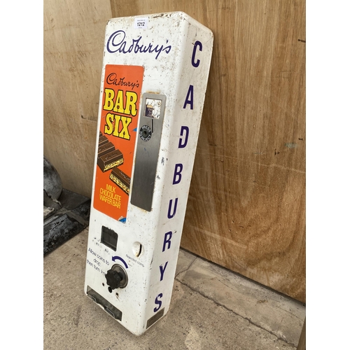 1212 - A VINTAGE 1960'S CADBURYS BAR SIX VENDING MACHINE