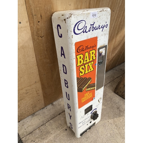 1212 - A VINTAGE 1960'S CADBURYS BAR SIX VENDING MACHINE