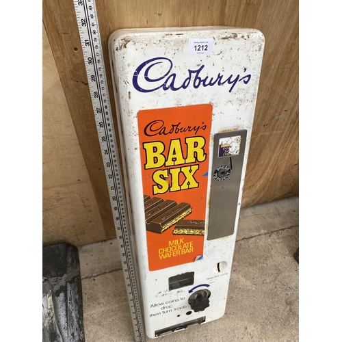 1212 - A VINTAGE 1960'S CADBURYS BAR SIX VENDING MACHINE