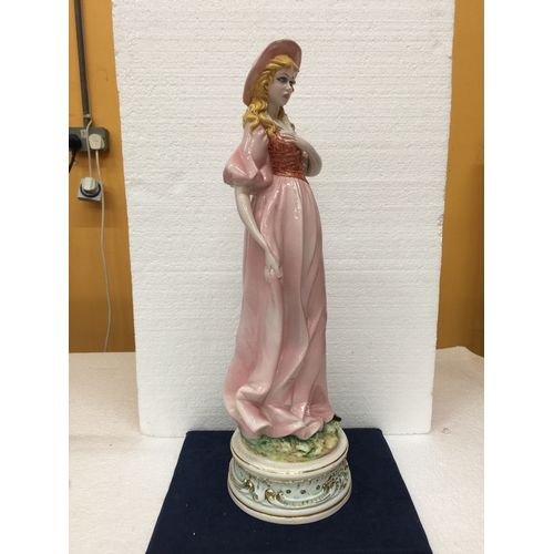 773 - A BASSANO LARGE HANDPAINTED ITALIAN CERAMIC LADY FIGURE 54CM TALL