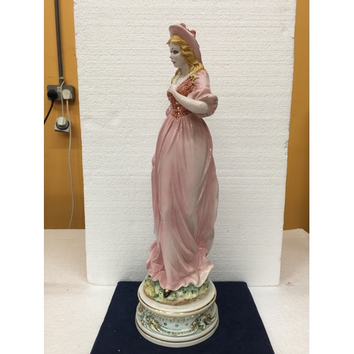 773 - A BASSANO LARGE HANDPAINTED ITALIAN CERAMIC LADY FIGURE 54CM TALL