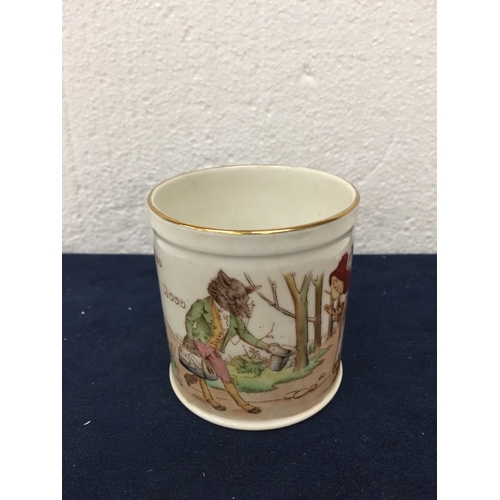 775 - AN ANTIQUE LATE FOLEY SHELLEY LITTLE RED RIDING HOOD CUP - REG No. 397893 (FAINT HAIRLINE CRACK)