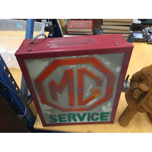 51 - A MG SERVICE ILLUMINATED SIGN H: 40CM