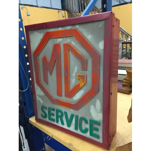 51 - A MG SERVICE ILLUMINATED SIGN H: 40CM