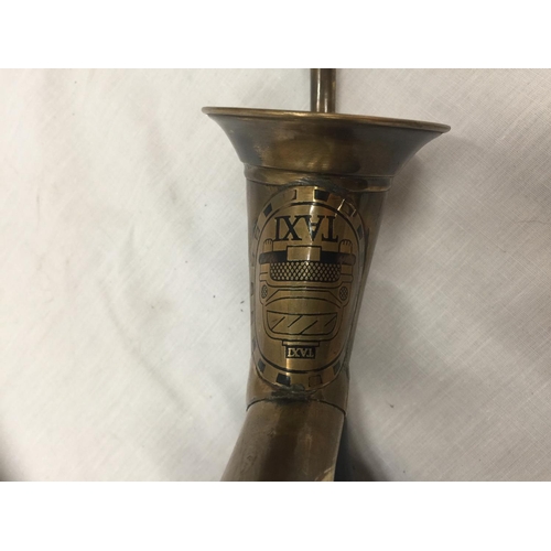 9 - A WORKING BRASS TAXI HORN