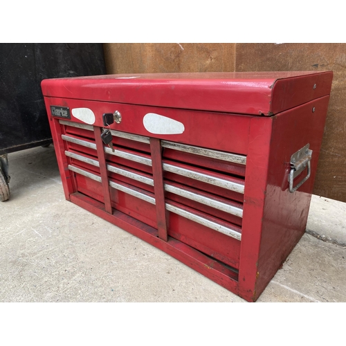 1283 - A CLARKE METAL WORKSHOP TOOL BOX