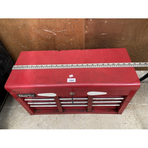 1283 - A CLARKE METAL WORKSHOP TOOL BOX