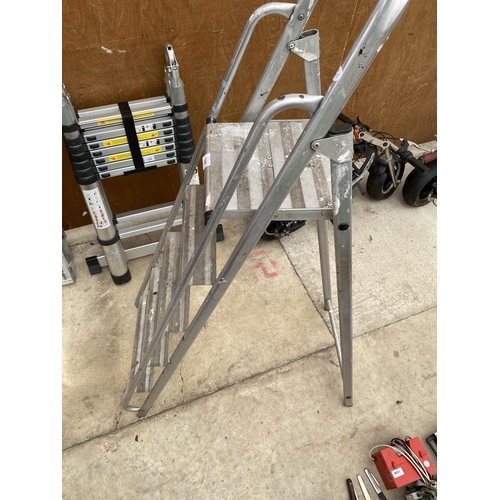 1297 - AN ABRU FOUR RUNG ALUMINIUM STEP LADDER